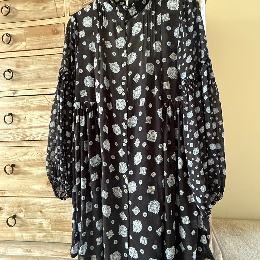 FP Movement by Free People Blue/Black and Light blue Mini Dress